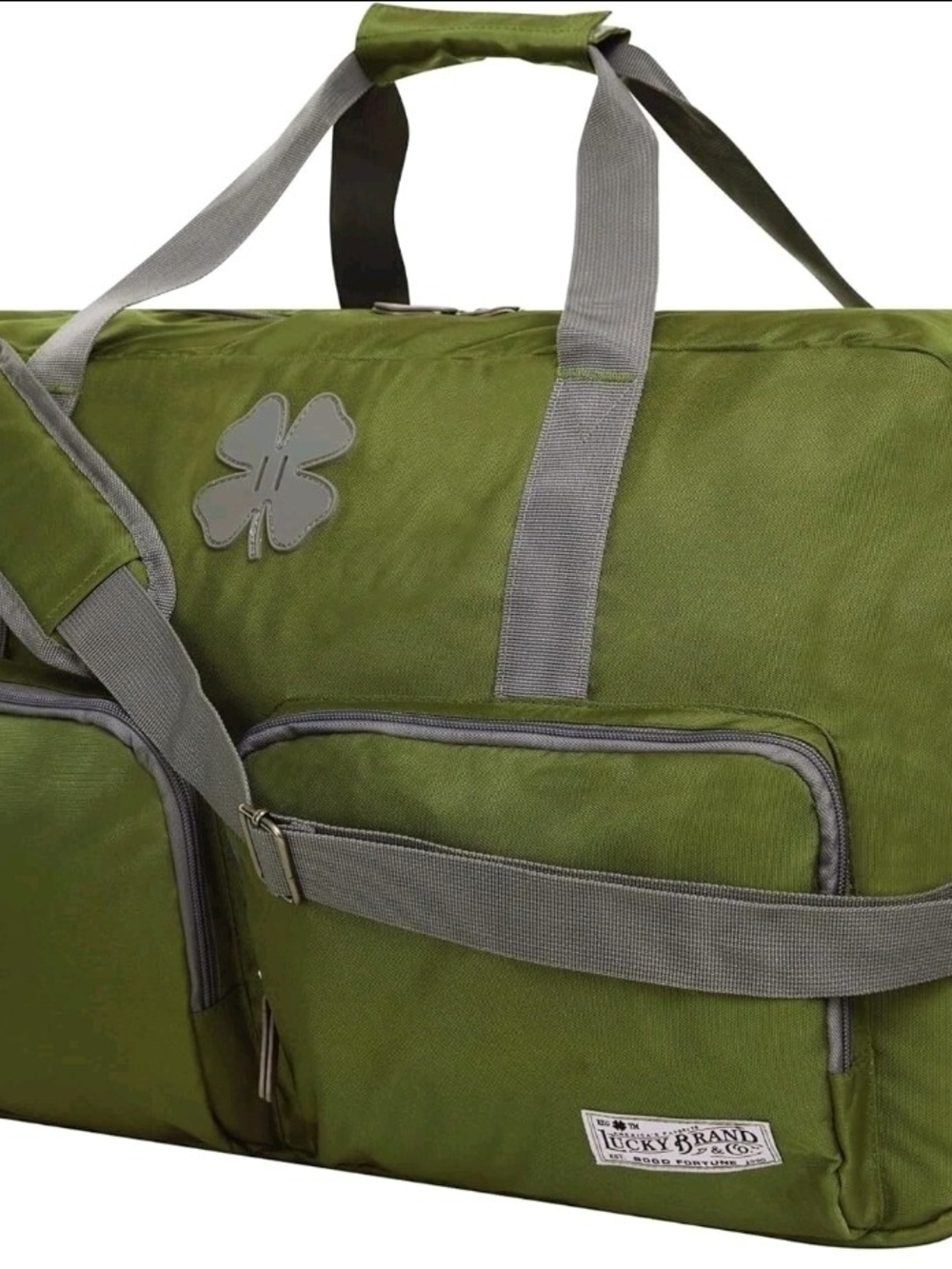 Lucky Brand Olive & Gray Travel Duffel Bag